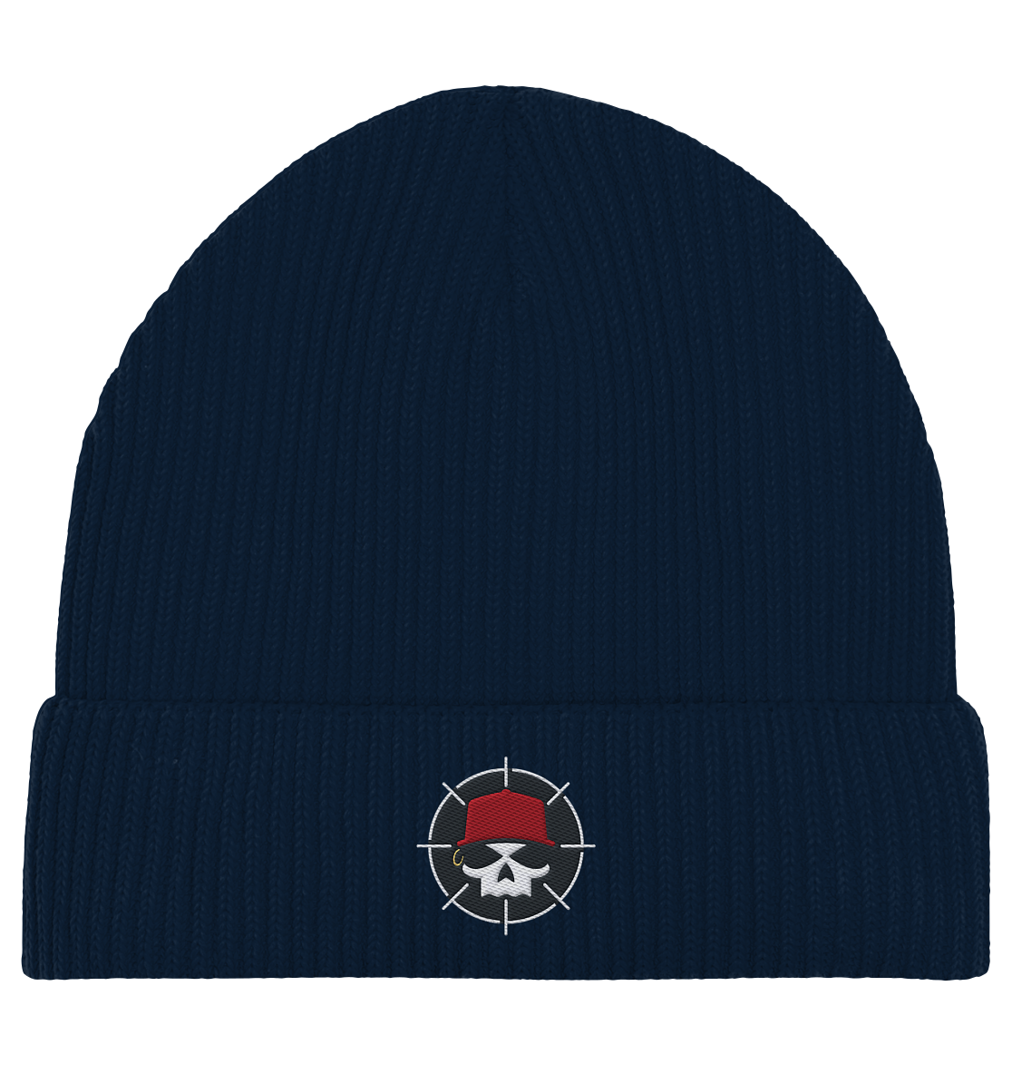 Organic Fisherman Beanie mit Farblichem Logo
