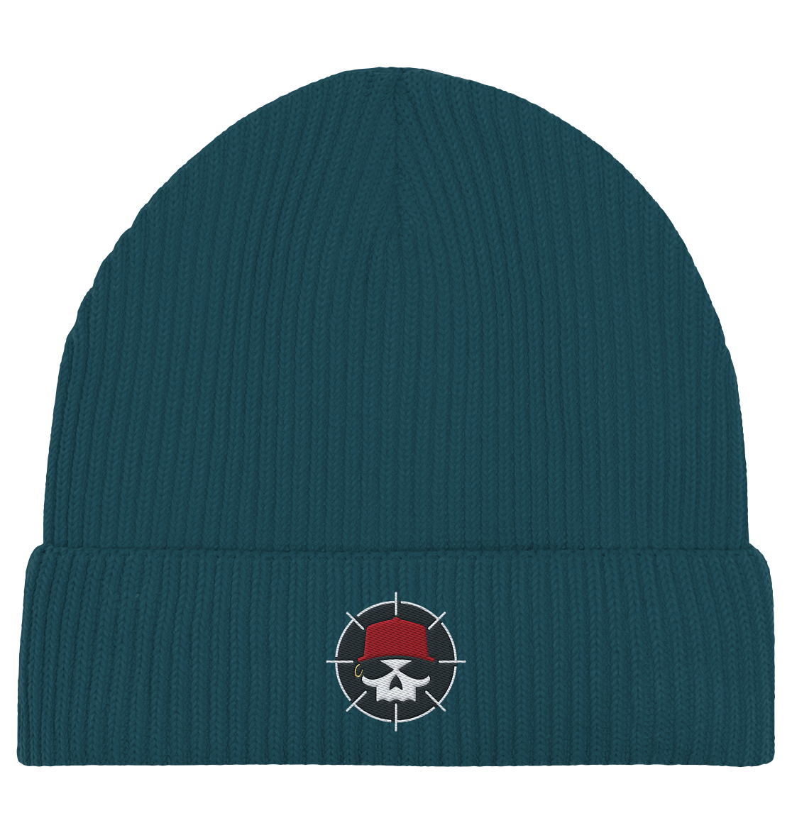 Organic Fisherman Beanie mit Farblichem Logo