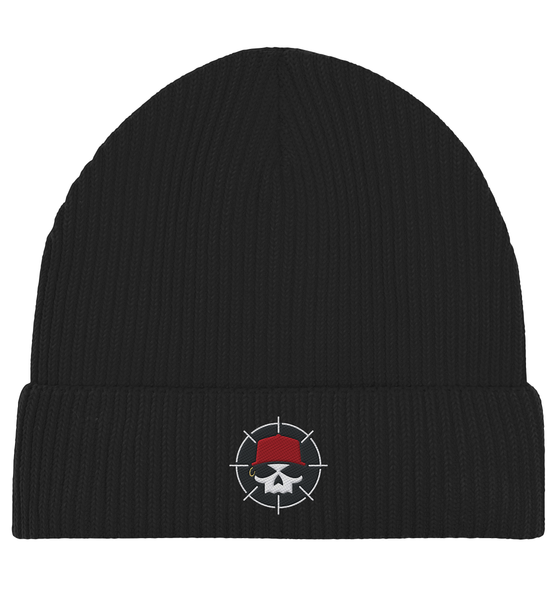 Organic Fisherman Beanie mit Farblichem Logo