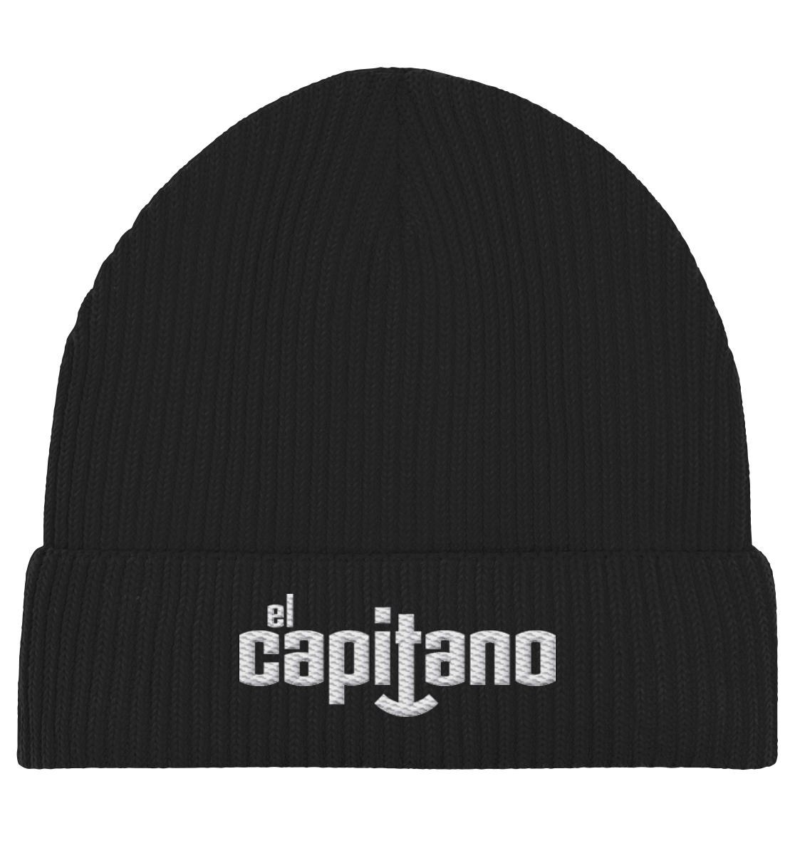 Organic Fisherman Beanie mit Schrift