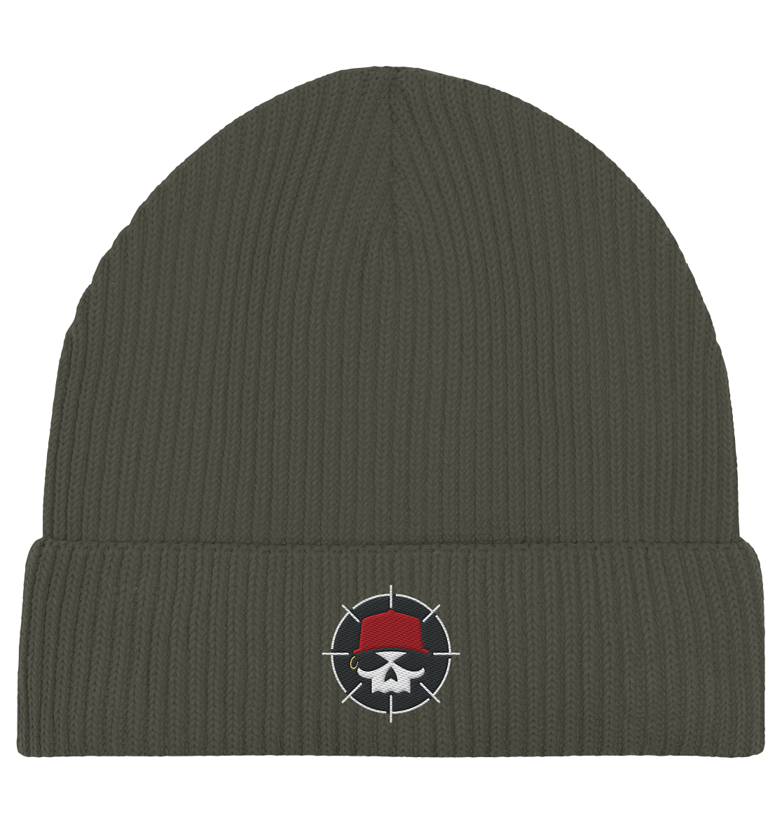 Organic Fisherman Beanie mit Farblichem Logo