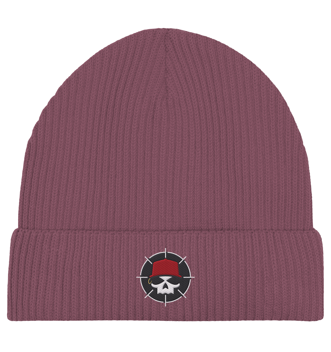 Organic Fisherman Beanie mit Farblichem Logo