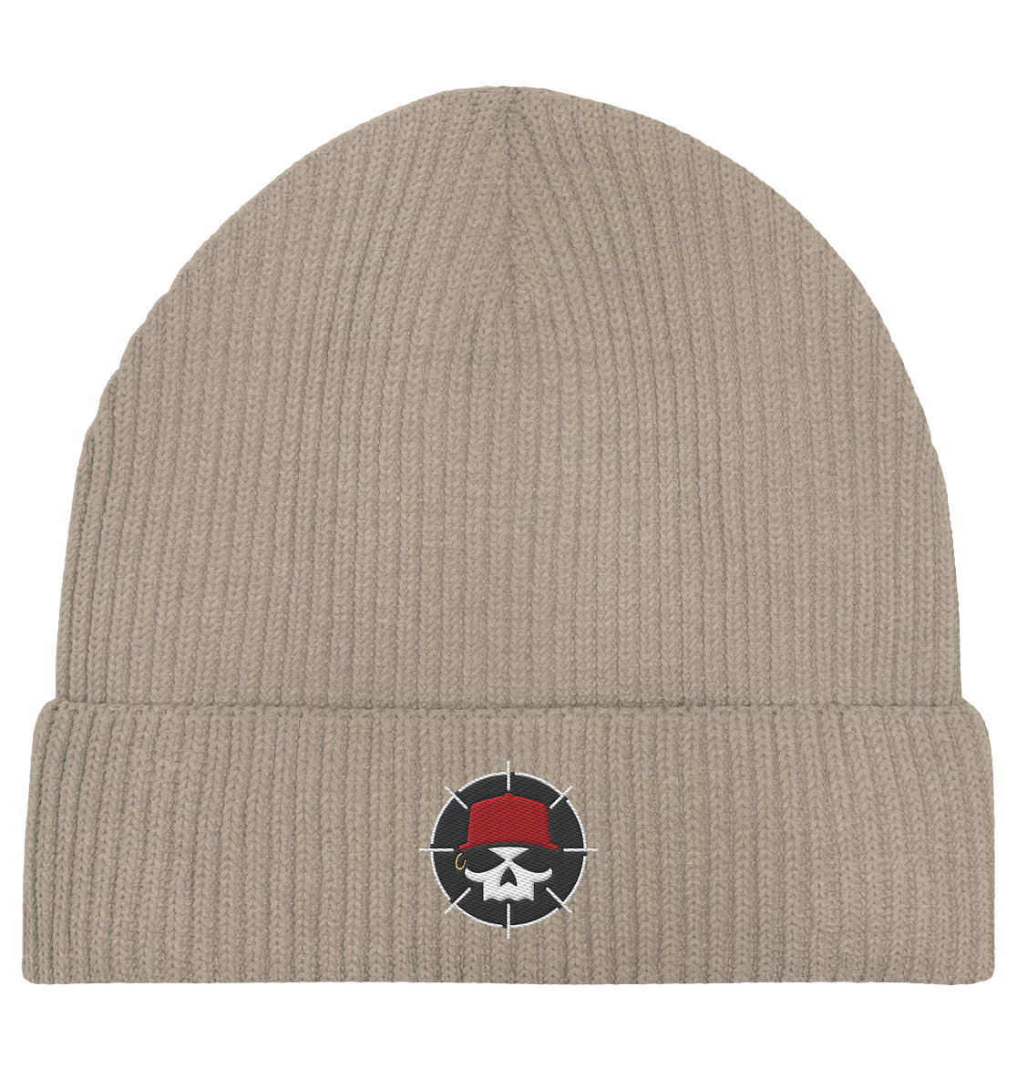 Organic Fisherman Beanie mit Farblichem Logo