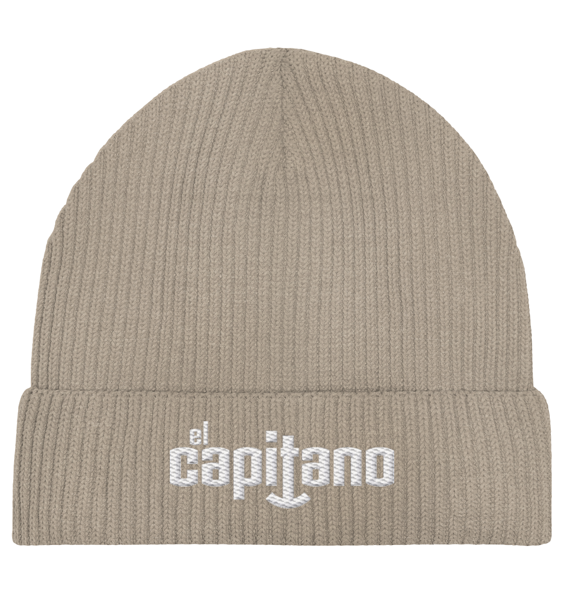 Organic Fisherman Beanie mit Schrift