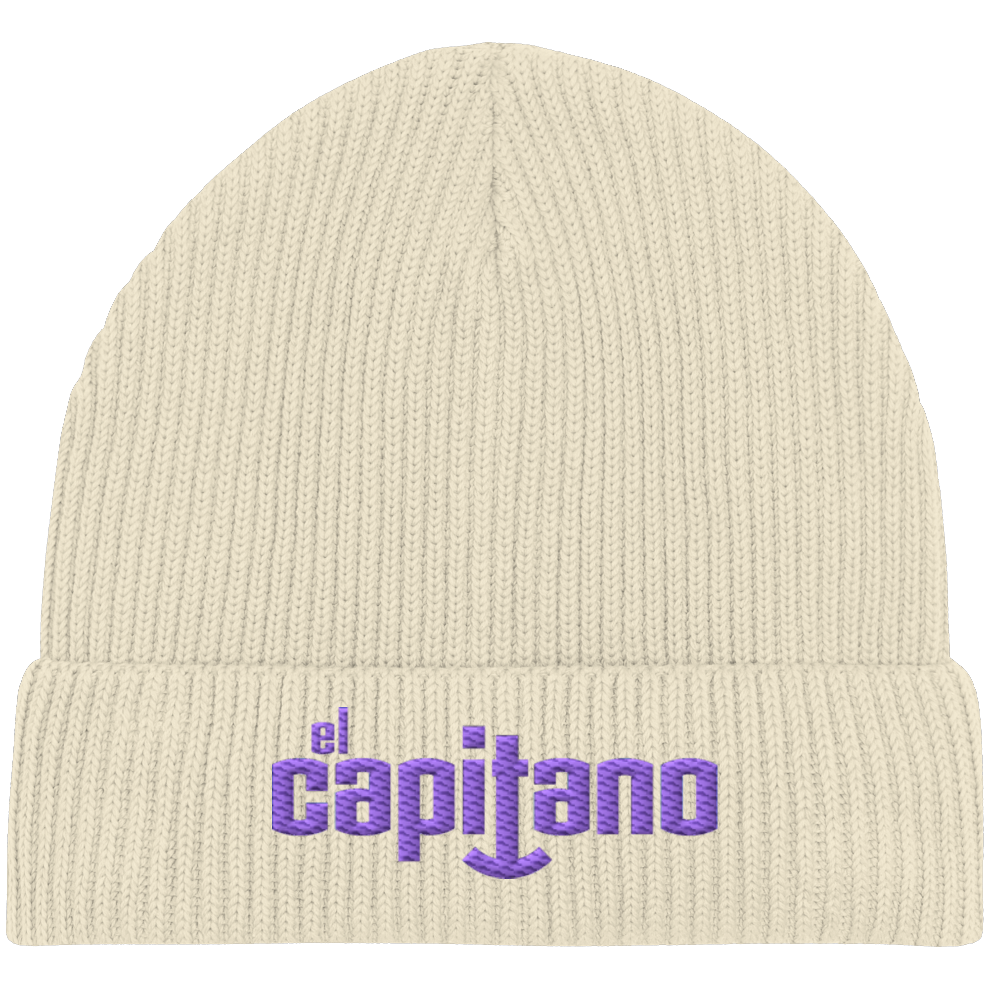 Organic Fisherman Beanie mit Schrift