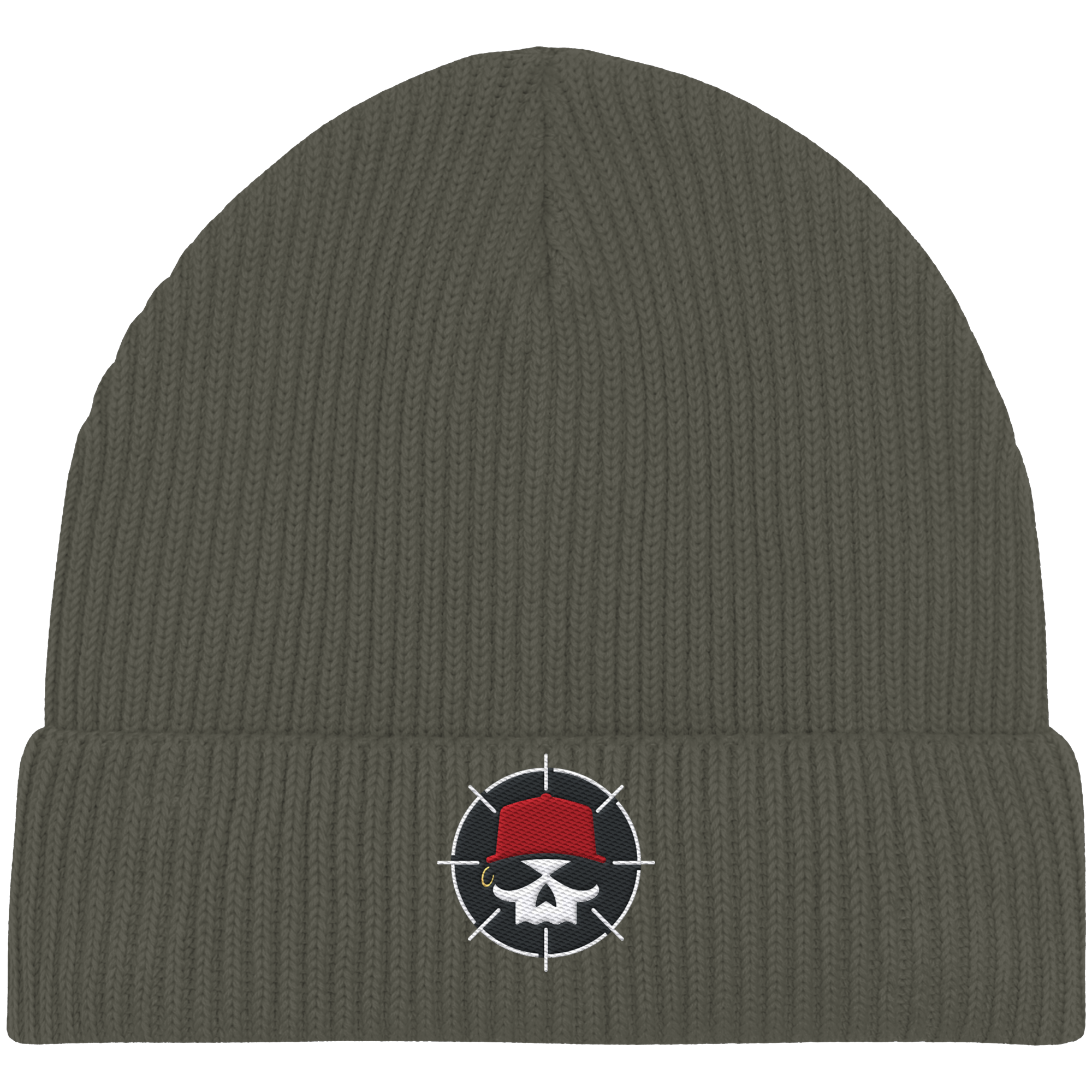 Organic Fisherman Beanie mit Farblichem Logo