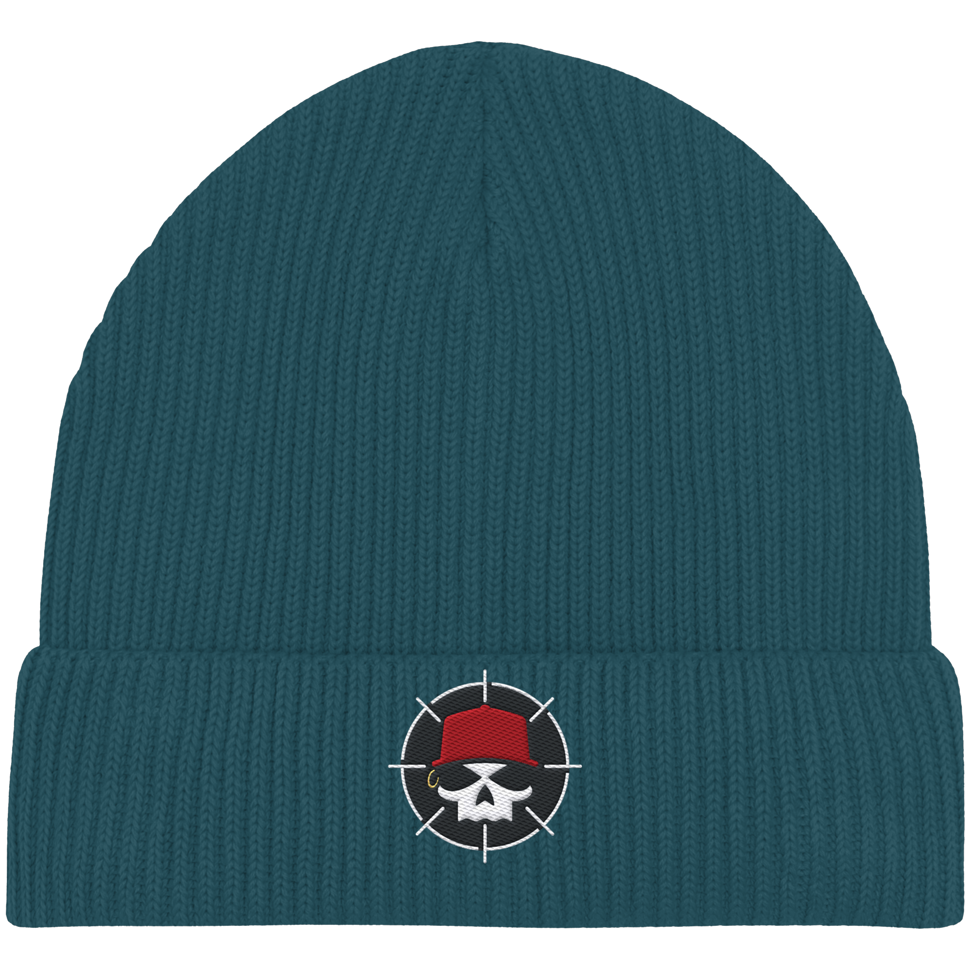Organic Fisherman Beanie mit Farblichem Logo
