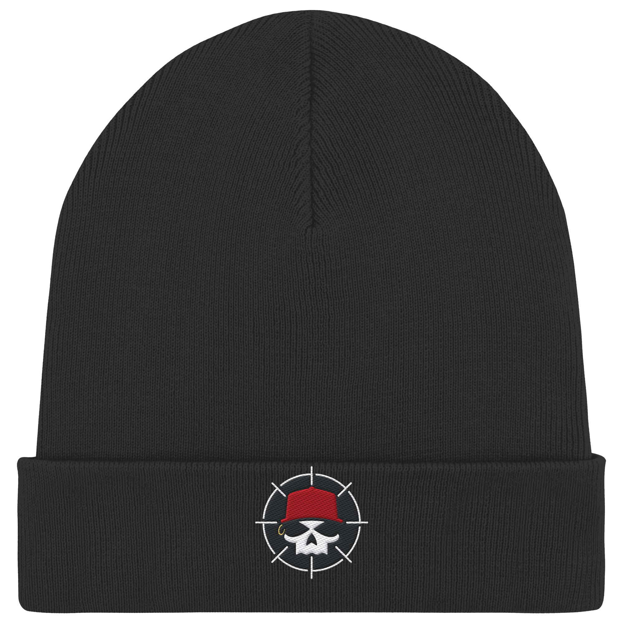 Organic Rib Beanie mit Farblichem Logo