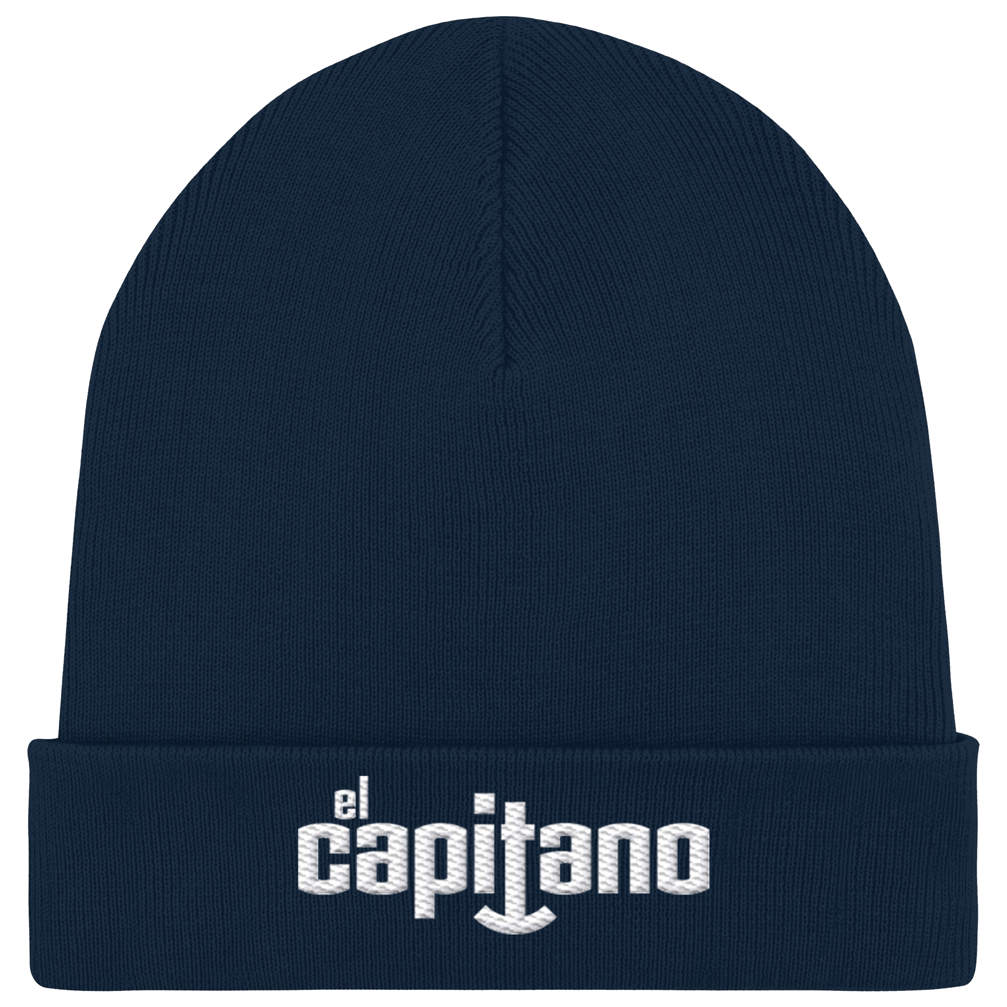 Organic Rib Beanie mit Schrift