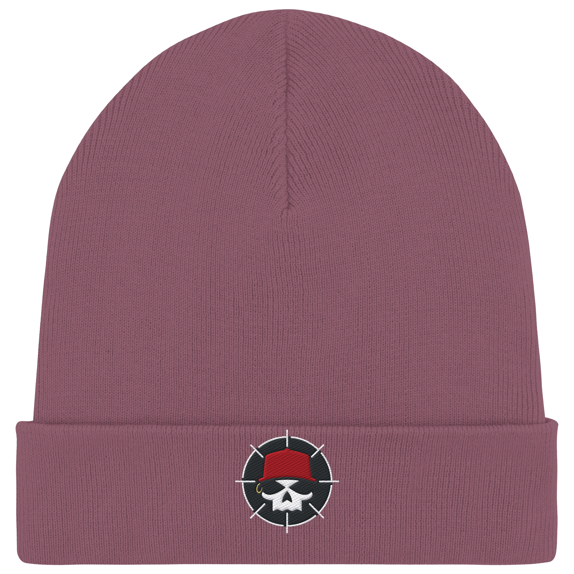Organic Rib Beanie mit Farblichem Logo